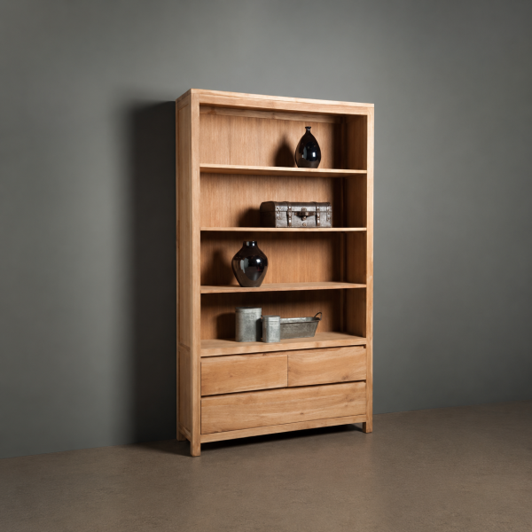 Tower Living boekenkast Corona 120x35x210 cm teak