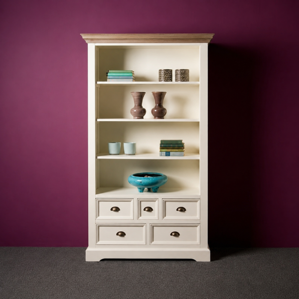 Tower Living boekenkast Fleur 111x40x191 cm grenen