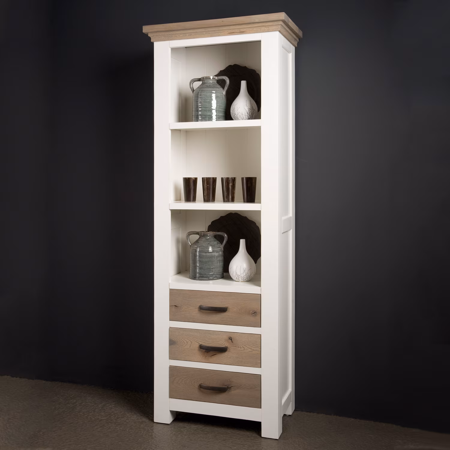 Tower Living boekenkast Parma Toscana 70x40x195 cm eiken