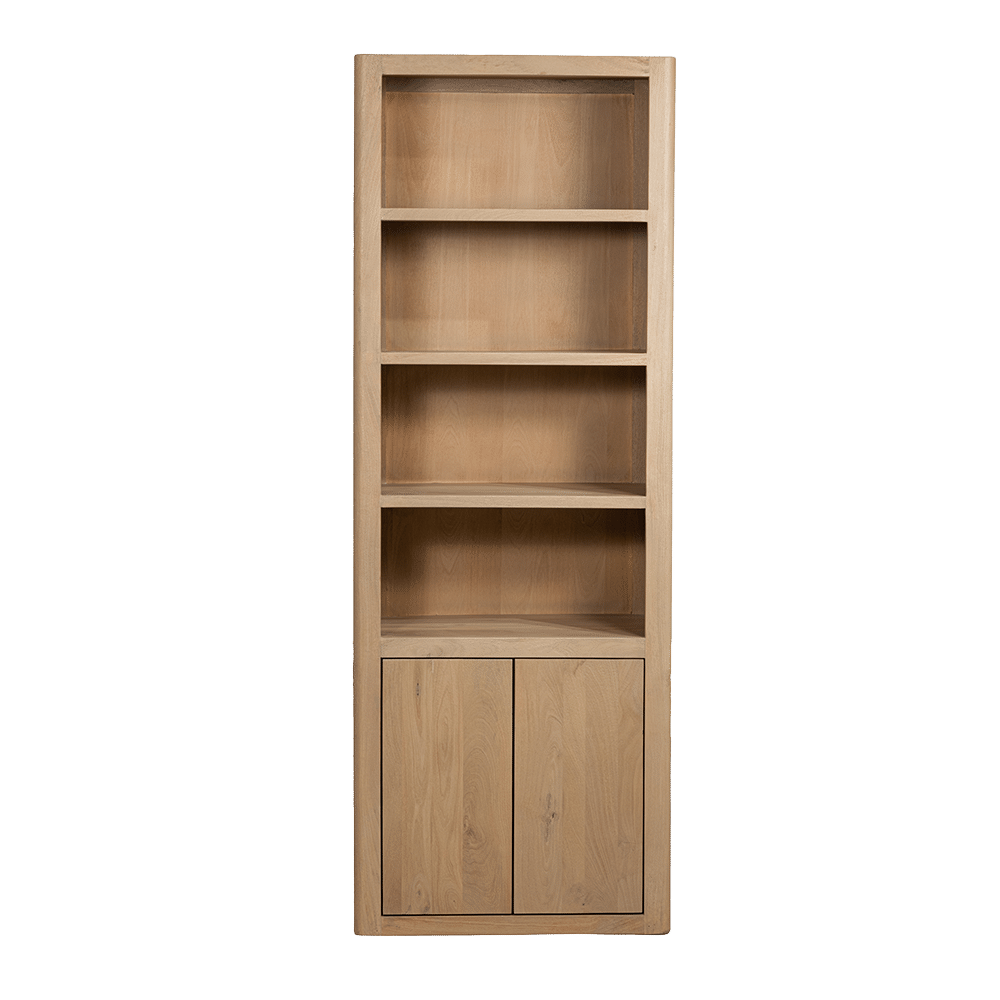 Tower Living boekenkast Tenna 80x45x220 cm mangohout naturel
