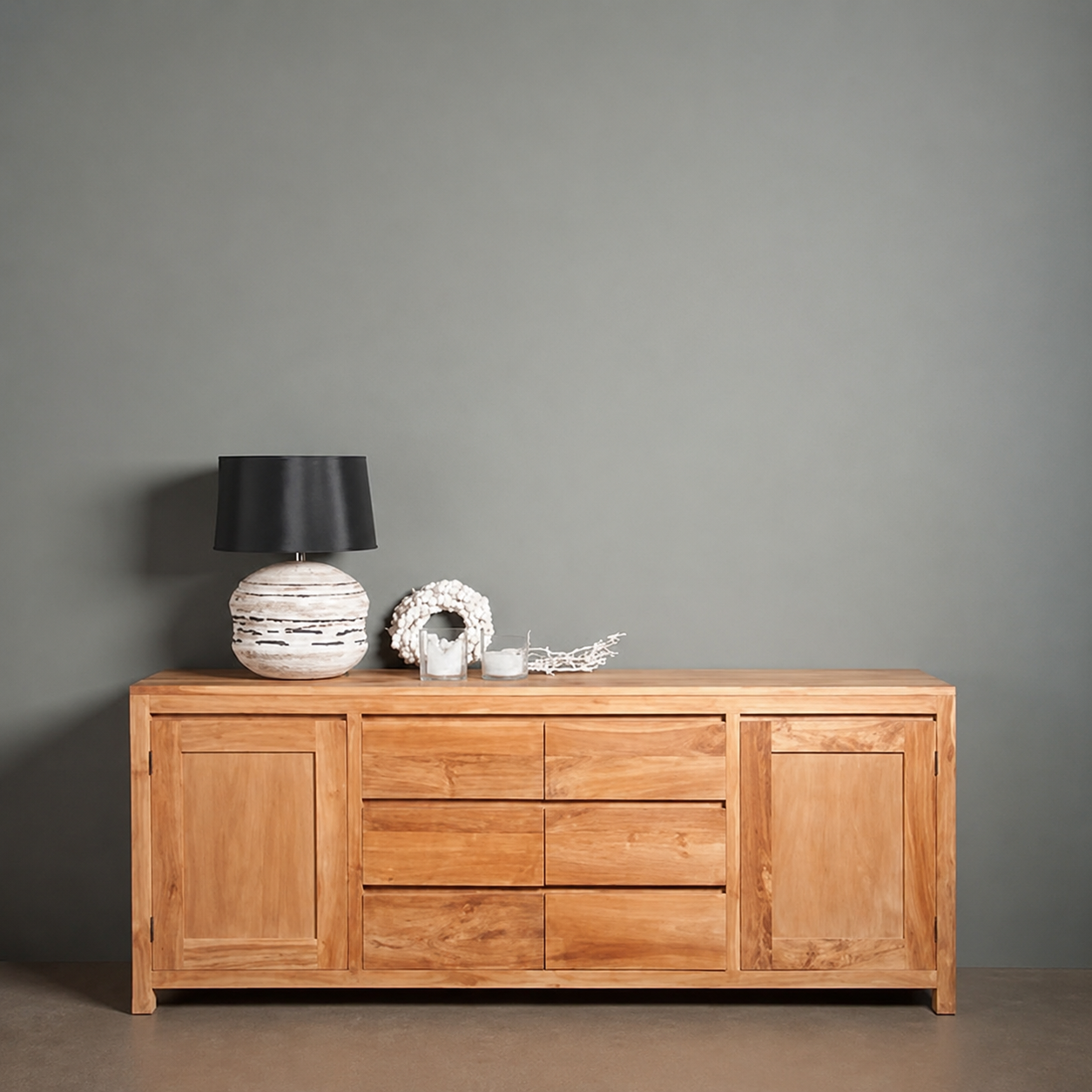 Tower Living dressoir Corona 220x45x90 cm teak