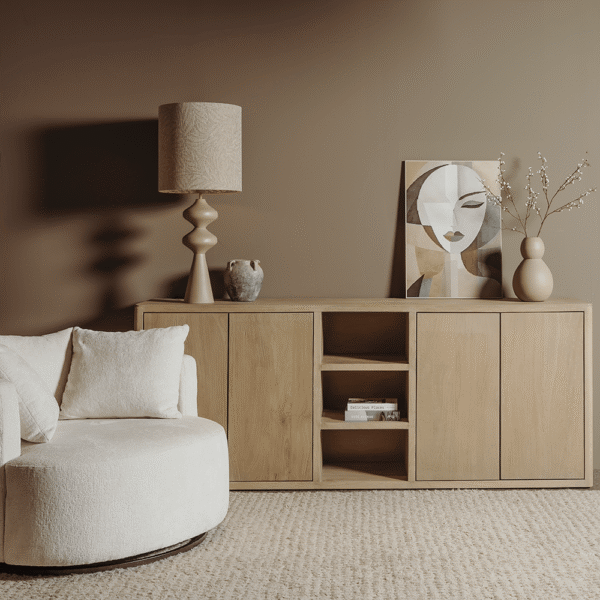 Tower Living dressoir Tenna 220x45x85 cm mangohout naturel