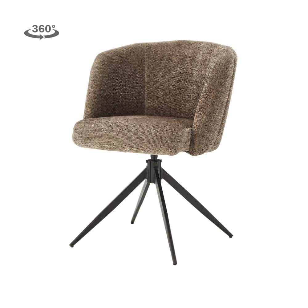 Tower Living eetkamerstoel Cuvio draaibaar met arm taupe