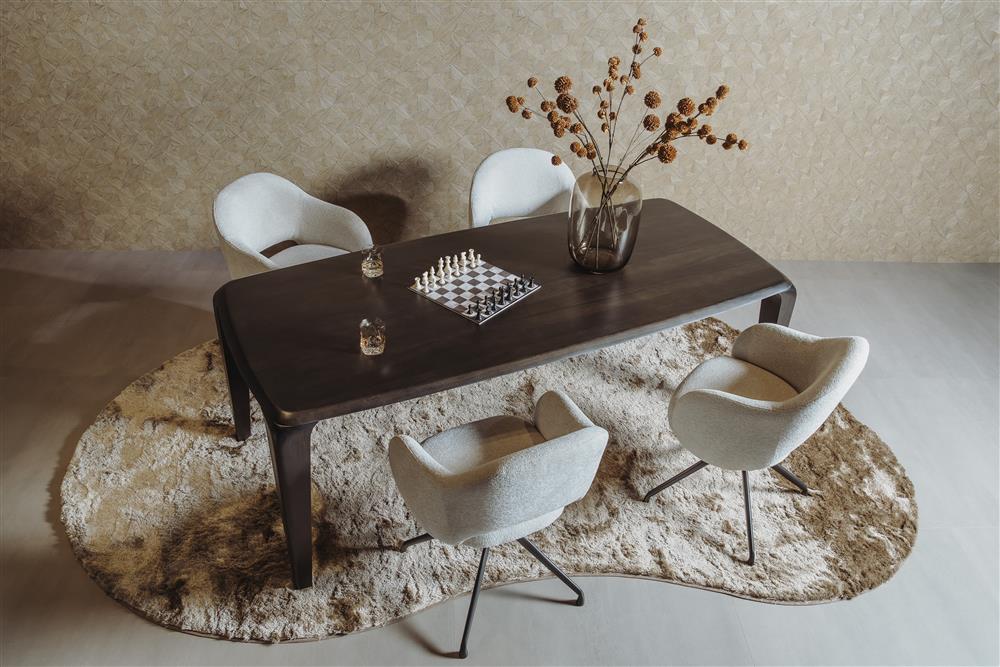 Tower Living eettafel Ronta 200x100x76 cm donkerbruin mangohout