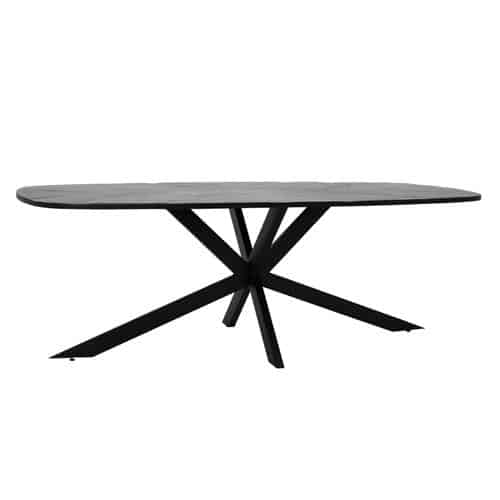 Tower Living eettafel Silvi 200x110x78 cm black mangohout