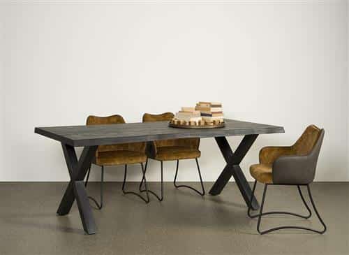 Tower Living eettafel Xara 220x100x78 cm black acacia