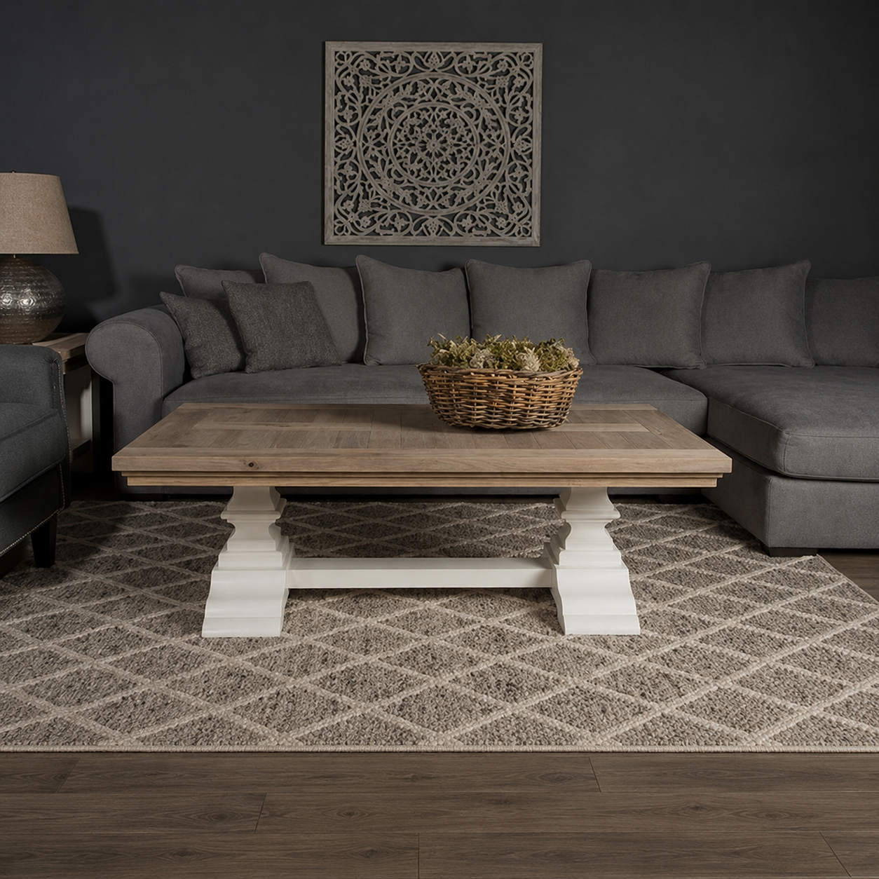 Tower Living klooster Salontafel Parma Toscana 135x75x45 cm eiken