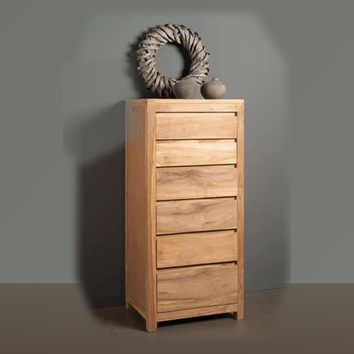 Tower Living ladekast Corona 60x46x130 cm teak