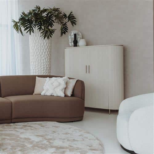 Tower Living opbergkast Corbetta 135x45x145 cm mangohout stone finish