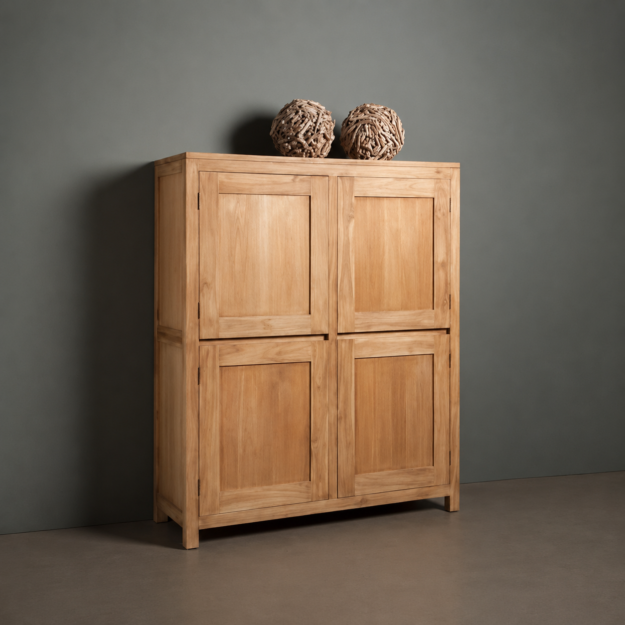 Tower Living opbergkast Corona 130x45x160 cm teak