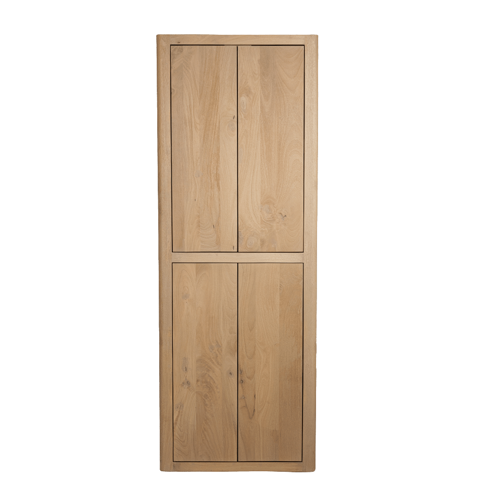 Tower Living opbergkast Tenna 80x45x220 cm 4 deurs mangohout naturel