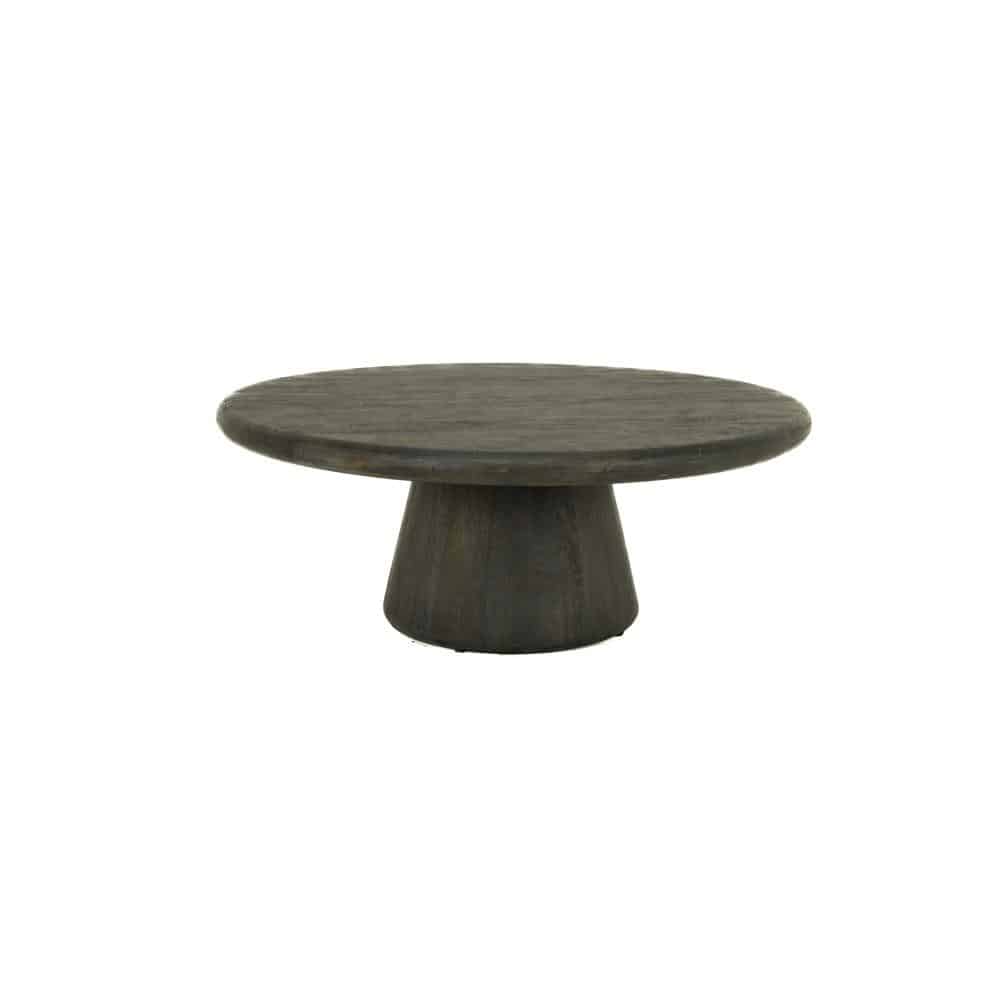 Tower Living salontafel Asti 90x90x38 cm rond mangohout olijfbruin