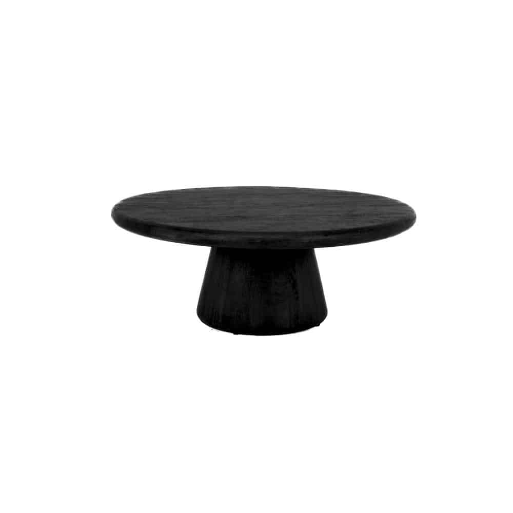 Tower Living salontafel Asti 90x90x38 cm rond mangohout zwart