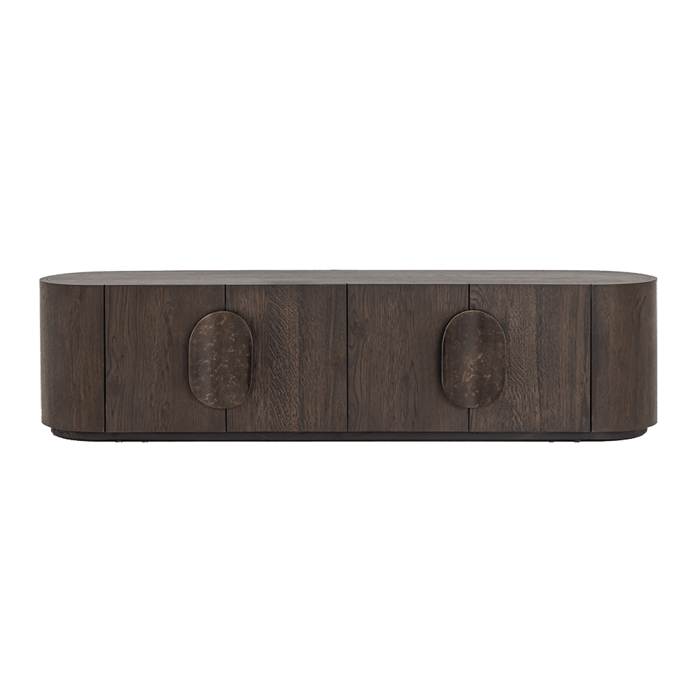 Tower Living tv meubel Allure 210x40x50 cm donkerbruin eiken