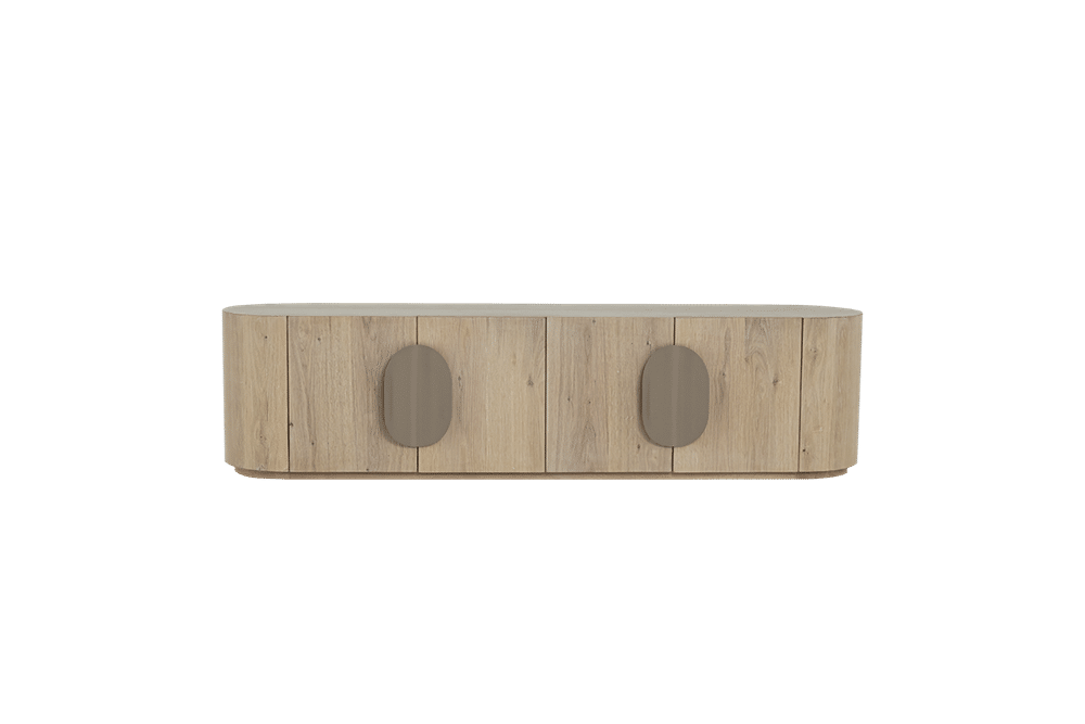 Tower Living tv meubel Allure 210x40x50 cm white wash eiken