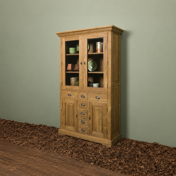 Tower Living vitrinekast Bologna 115x40x195 cm teak
