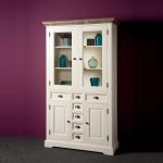 Tower Living vitrinekast Fleur 115x40x195 cm grenen