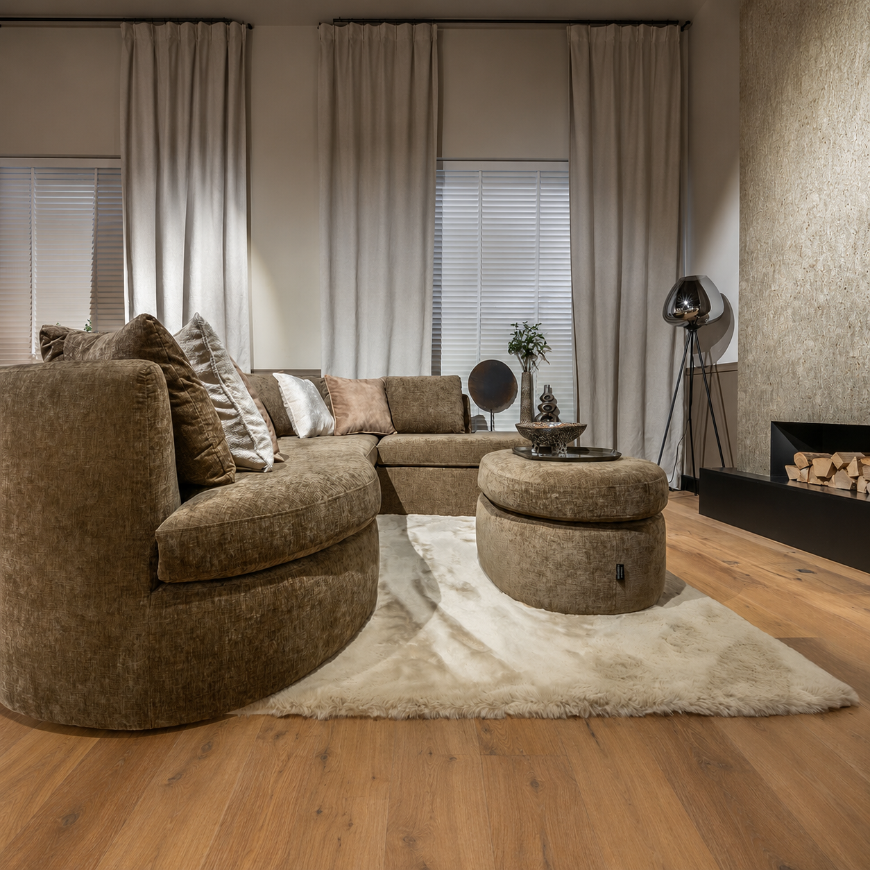 UrbanSofa-Ella-Hoekbank-met-Hocker-in-Charmonix-Espresso-detail-2