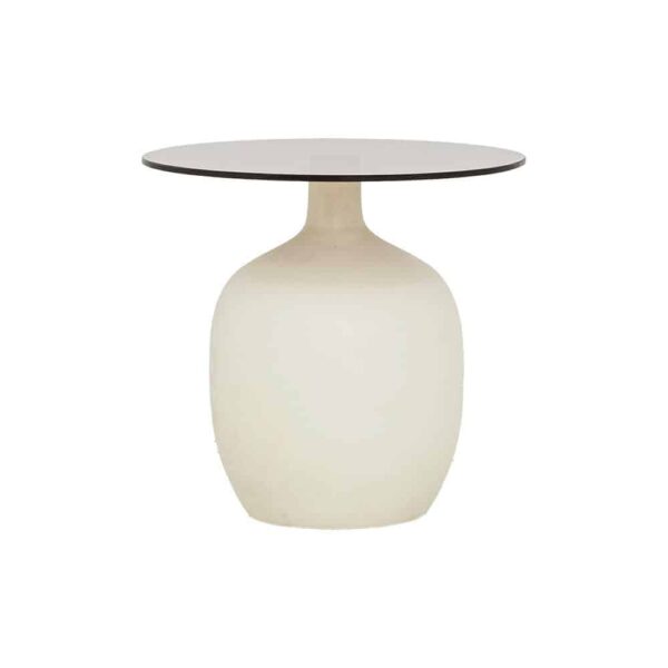 Tower Living bijzettafel Vigo 45x45x43 cm glas gebroken wit