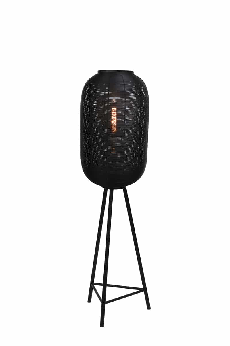 Light & Living vloerlamp driepoot Ø35x136 cm Tomek mat zwart
