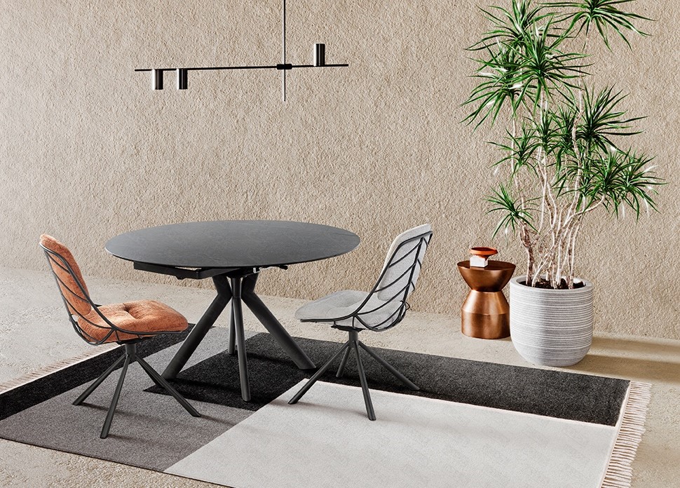 SHOWMODEL Lievens eettafel Xavi uitschuifbaar 90/ 130 rond