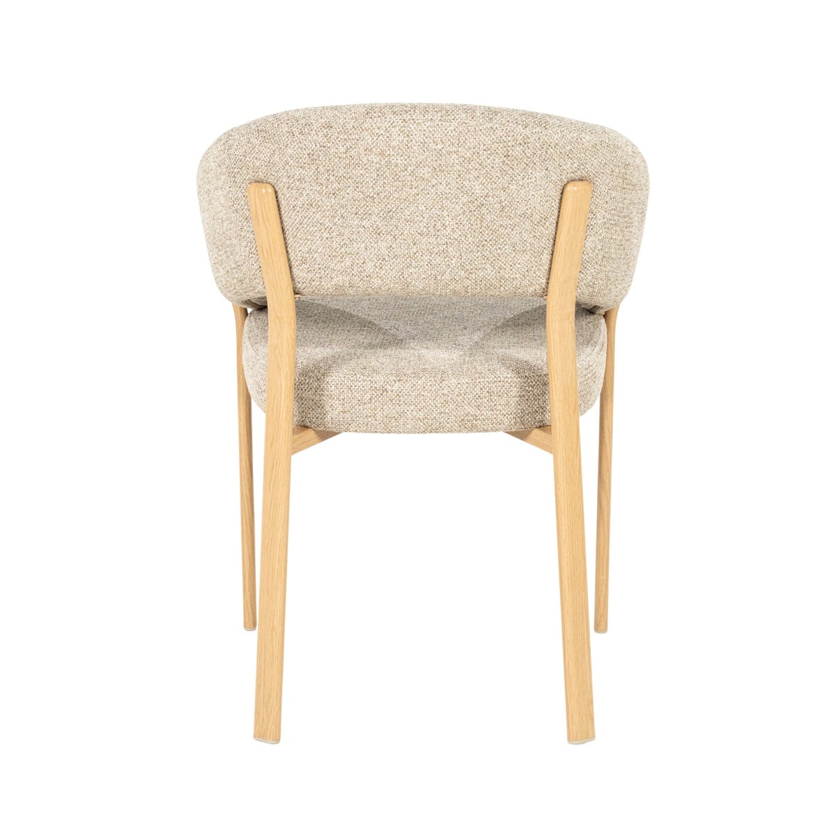 By-Boo eetkamerstoel Sedia met arm naturel (set van 2)