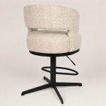 achterkant Nijwie MySons barstoel Bruce - draaipoot 360 - Cremona - Natural 02 - Star Collection