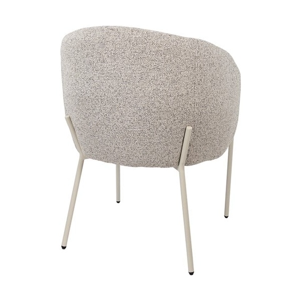 achterkant Nijwie MySons eetkamerstoel Adele -beige poten - Puente - Stone 09-Star collection (set van 2)