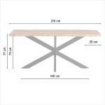 afmetingen Nijwie MySons Eetkamertafel Nebel Table Collection