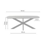 afmetingen Nijwie MySons eettafel deens ovaal 160x90x78 Mango Smooth Natural – Akagi Table Collection