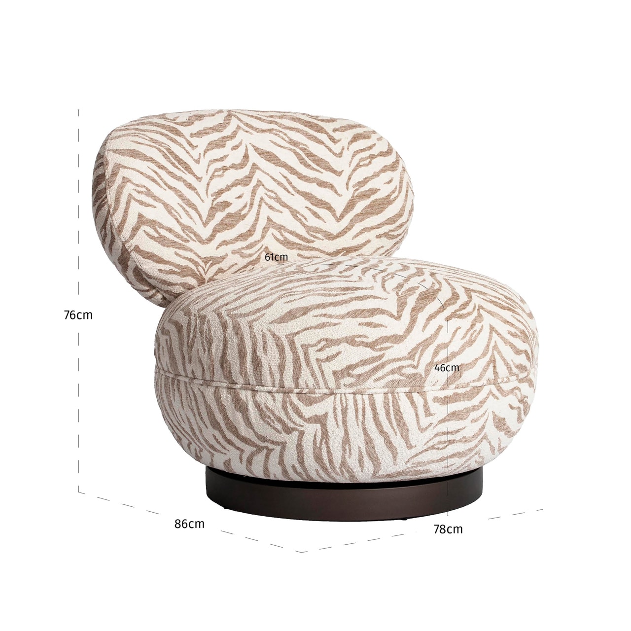 Richmond Interiors draaifauteuil Jace beige