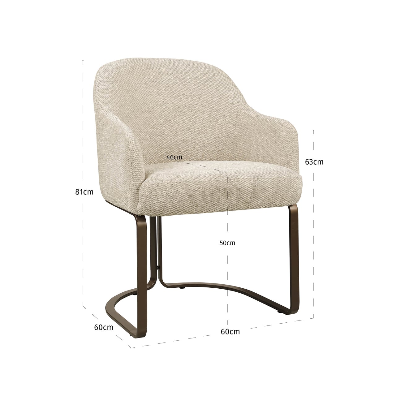 Richmond Interiors eetkamerstoel Hadley natural boldweave