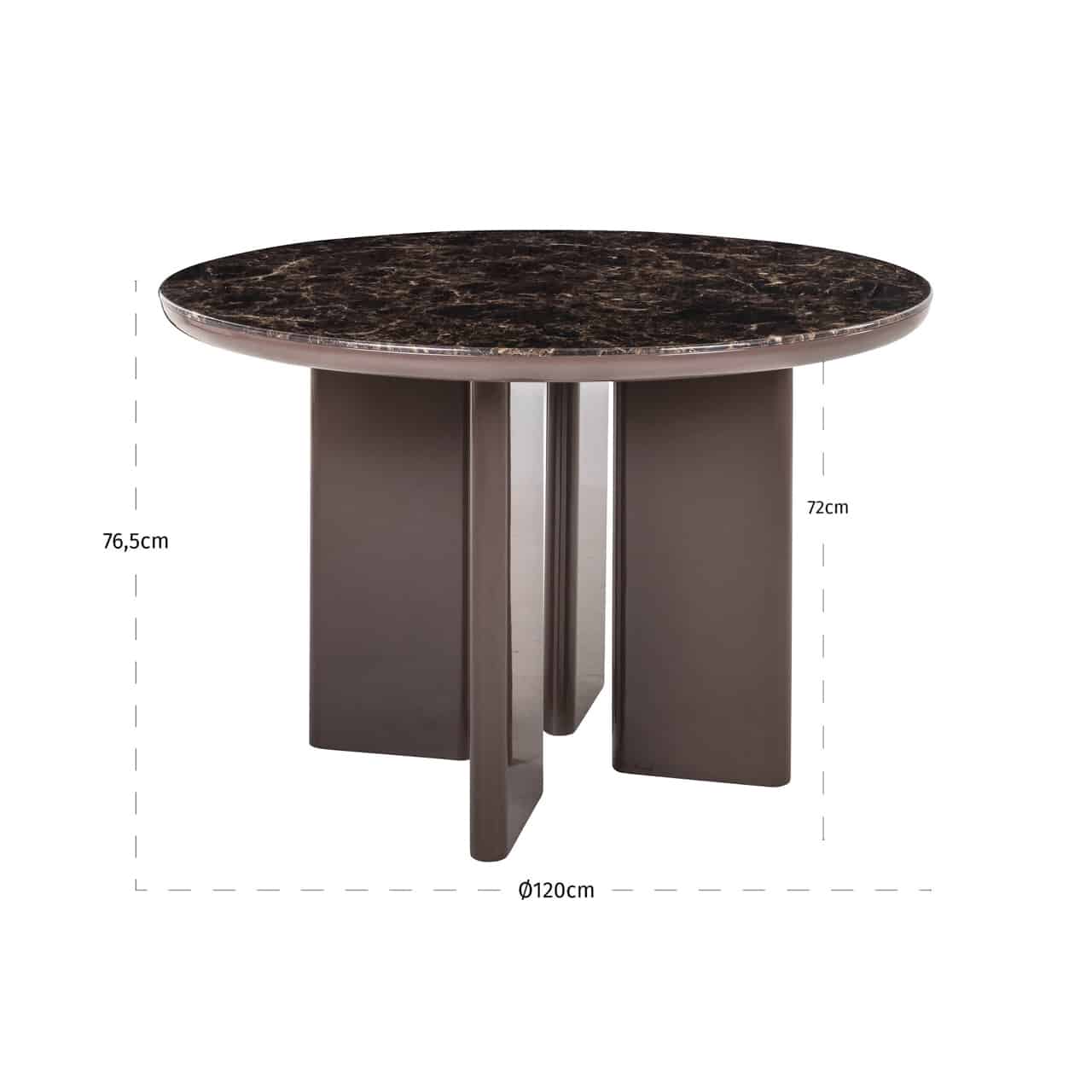 Richmond Interiors eettafel Almundi 120 cm rond keramiek