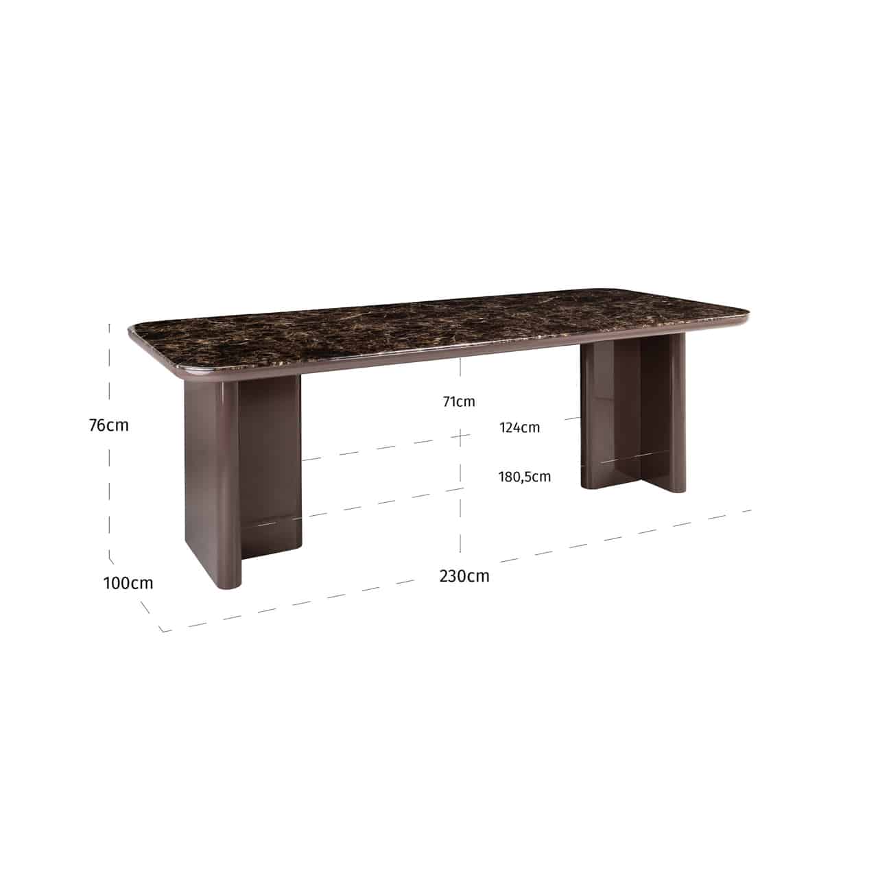 Richmond Interiors eettafel Almundi 230 cm keramiek