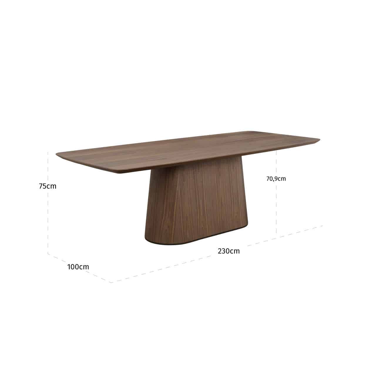 Richmond Interiors eettafel Windsor 230x100x75 cm hout