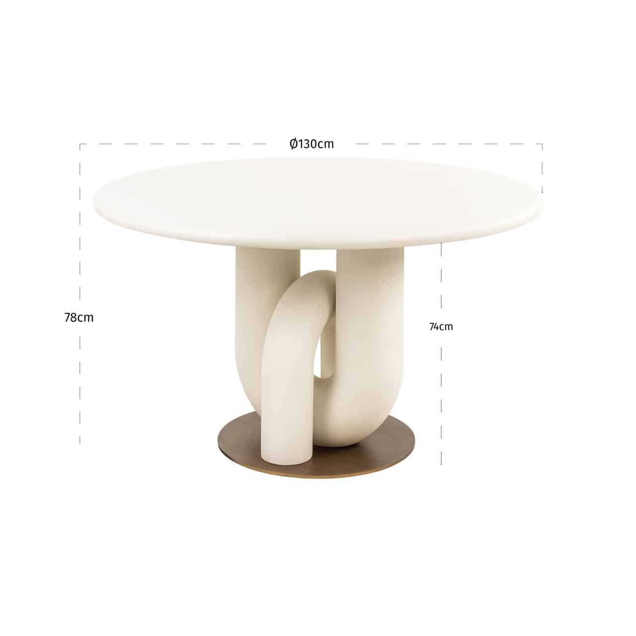 Richmond Interiors eettafel Winslow 135 cm rond