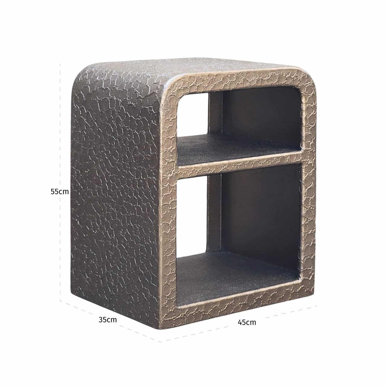 Richmond Interiors nachtkastje Dorma brons 45x35x55 cm metaal