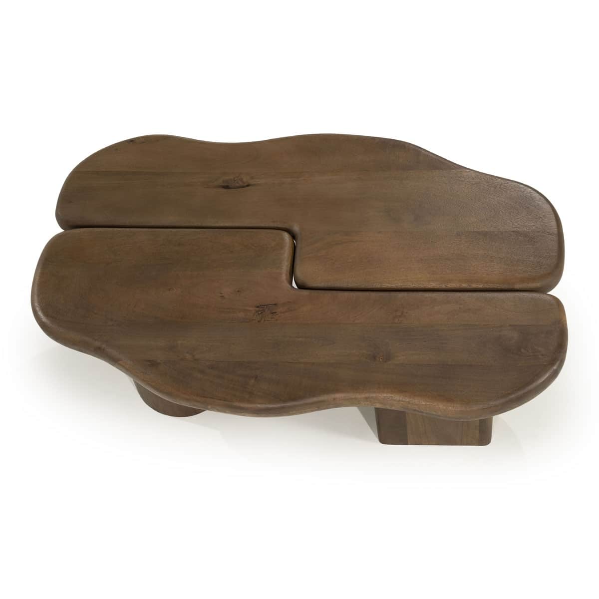 By-Boo salontafel Yuo 100x80x30 cm bruin mangohout