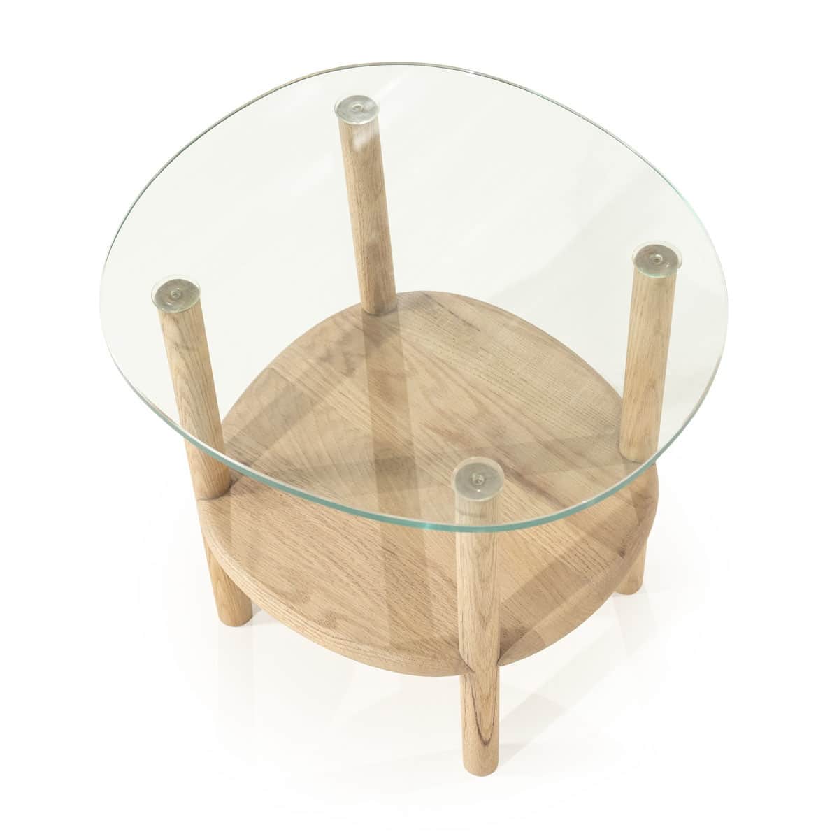 Eleonora bijzettafel Cleo 50x45x50 cm naturel eiken