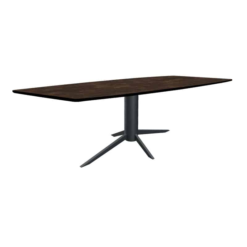 SHOWMODEL van der Drift Eettafel Daan deens ovaal verjongde rand HPL 200 cm