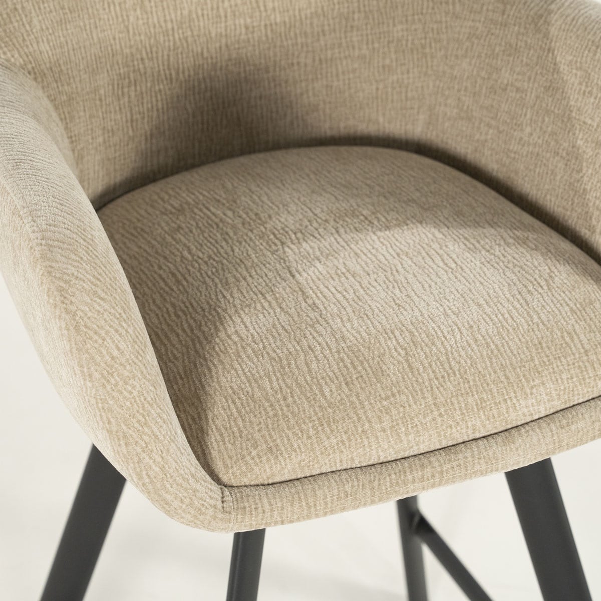 By-Boo barstoel Bliss met arm taupe