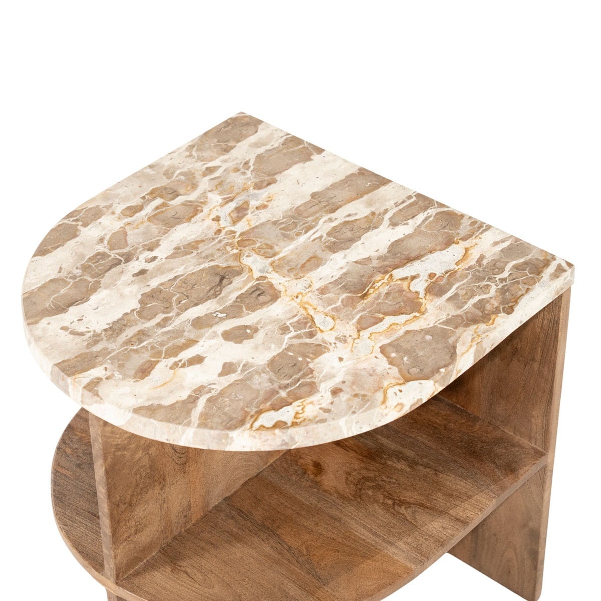 By-Boo bijzettafel Marbelon 44x44x46 cm marmer