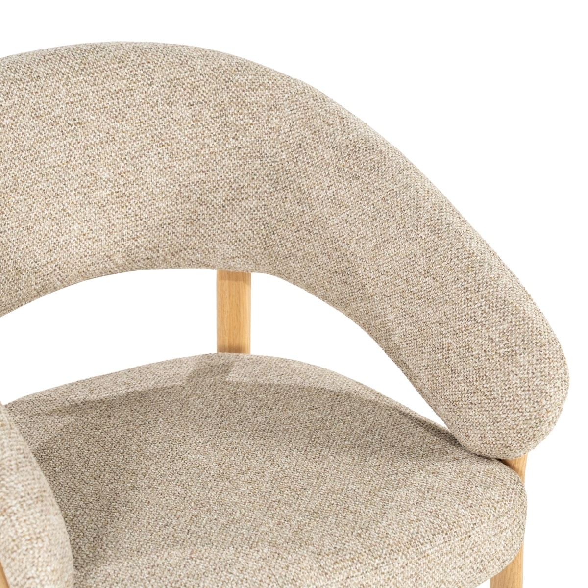 By-Boo eetkamerstoel Sedia met arm naturel (set van 2)