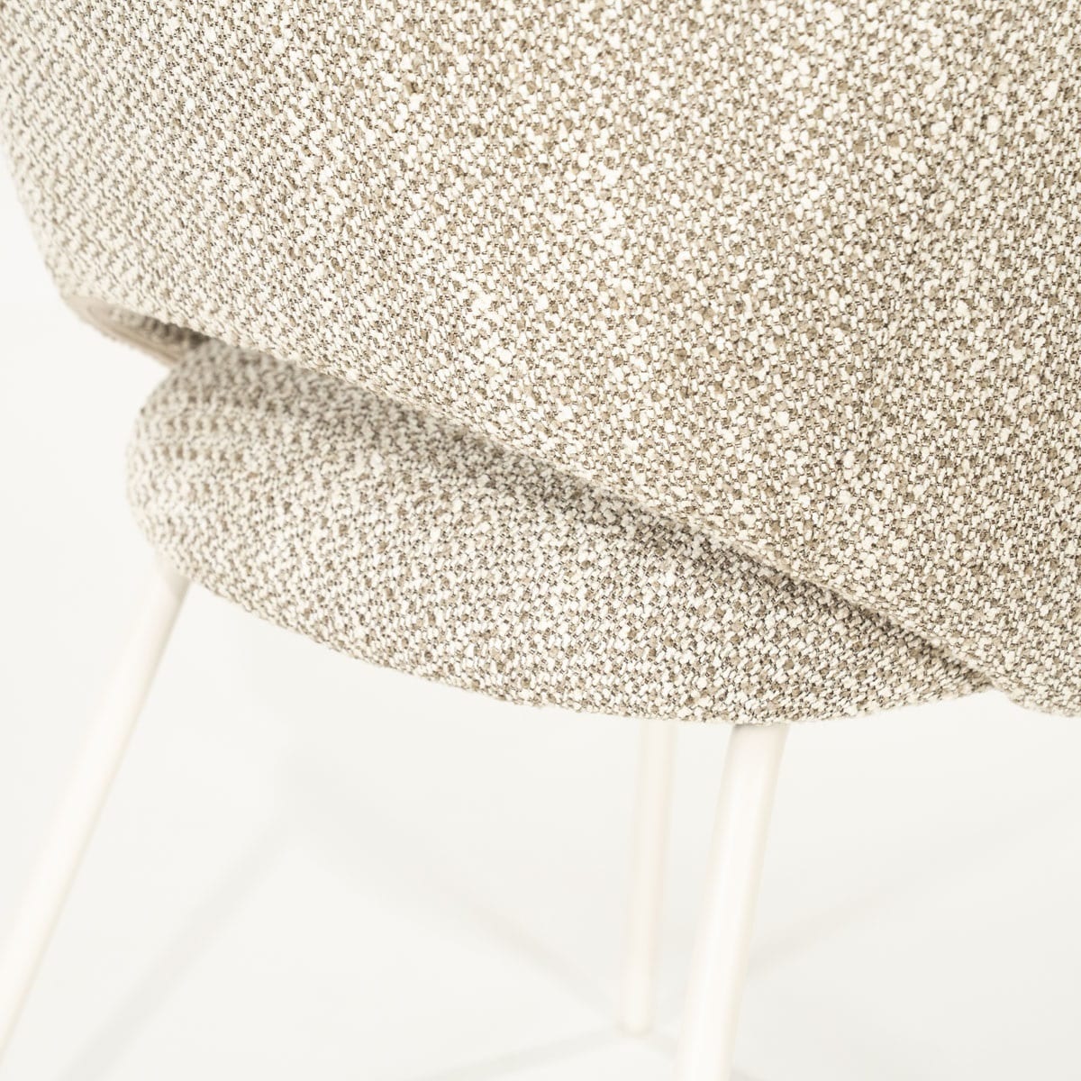 By-Boo eetkamerstoel Story met arm taupe (set van 2)