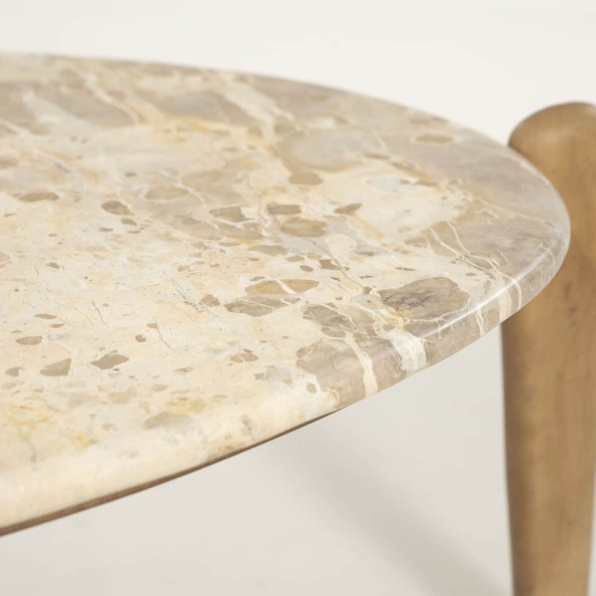 By-Boo salontafel Marnish beige 85x85x40 cm marmer