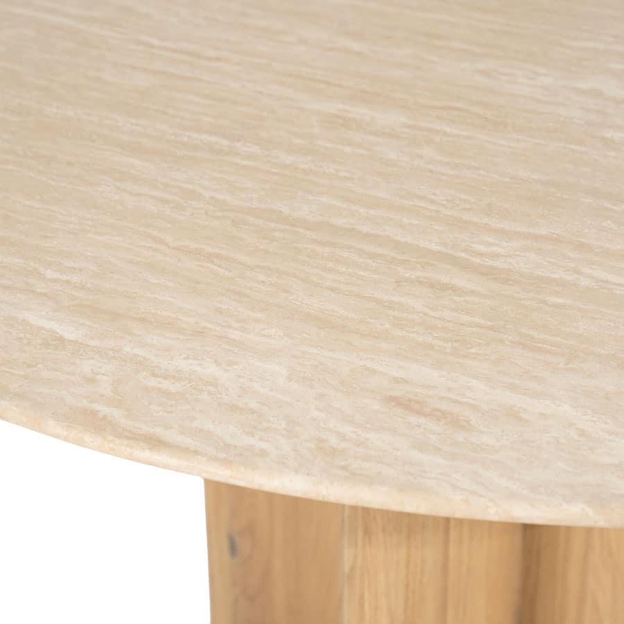 Eleonora eettafel Lova 130x130x75 cm travertin