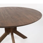 detailfoto Nijwie MySons Eetkamertafel Ø150, Acacia Marron Brown - Gemini Table Collection