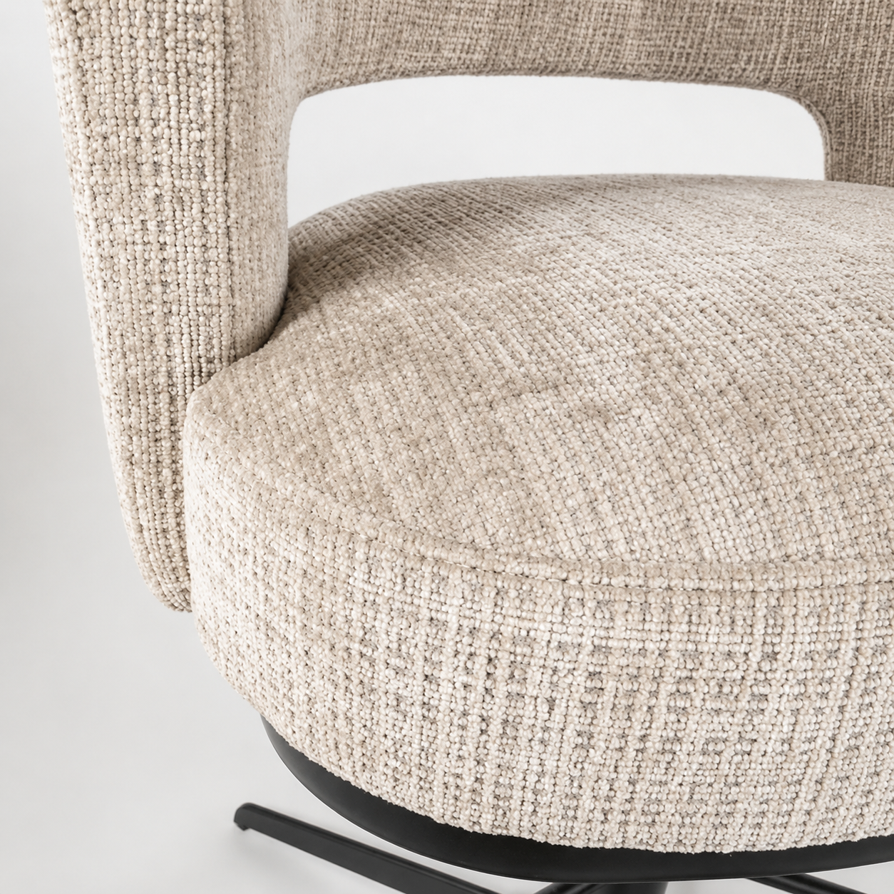 detailfoto Nijwie MySons barstoel Bruce - draaipoot 360 - Cremona - Natural 02 - Star Collection