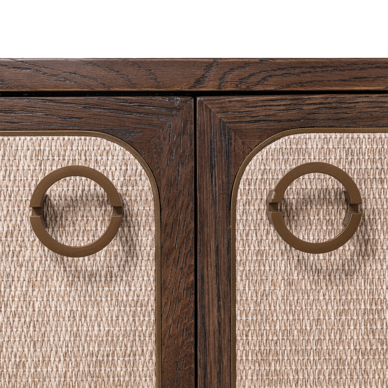 Richmond Interiors dressoir Willox 180x45x86 cm linnen/glas