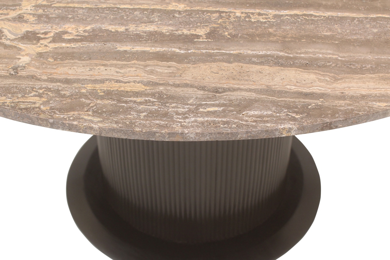 Richmond Interiors eettafel Russo 140 cm rond travertin